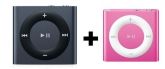 Kit Apple Ipod Shuffle 2 Gb Grafite+ 2gb Rosa